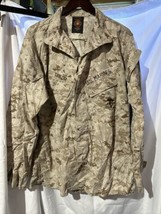 US Marine Corps USMC Desert MARPAT Digital Camo Jacket Med Reg NAMED - £19.49 GBP