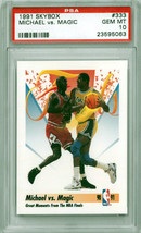 Michael Jordan vs Magic Johnson 1991-92 Skybox Card #333- PSA Graded 10 Gem Mint - £87.68 GBP