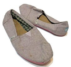 Toms Womens Classic Flats Loafers Purple Herring Bone  and Pink Size 9 - £9.40 GBP