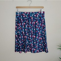 Leota | Teal Blue Burgundy Pink Print Pull-On Waist Skirt, womens size s... - $19.74