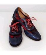 Cole Haan Women&#39;s Blue and Red Plaid Brogues Size 5 1/2 Rare Shoes Red L... - €59,51 EUR