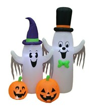 6 Foot Halloween Inflatable Spooky Ghosts Pumpkins LED Lights Yard Decoration - £60.13 GBP