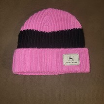John Deere Beanie Pink And Beanie Pre Owned Good Condition - £15.86 GBP