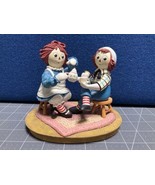 Danbury Mint Raggedy Ann and Andy “Tea Time” 1998 Figurine - $19.34