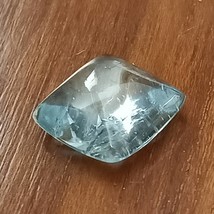 Certified, Untreated, Unheated, Aquamarine, Cushion, Cabochon, 4.10 Cts, Natural - £63.94 GBP