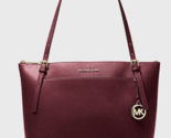 New Michael Kors Voyager Large Saffiano Leather Top Zip Tote Bag Merlot ... - £91.03 GBP