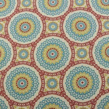 RICHLOOM OLYMPUS MULTI SUZANI RED AQUA BLUE MULTIUSE COTTON FABRIC BY YA... - £6.88 GBP