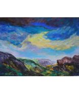 original acrylic contemporary landscape painting on canvas FREE POSTAGE - $54.19