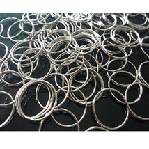 100Pcs Silver Rings 11mm Chandelier  Lamp Parts Crystal Metal Octagon Connector - £3.02 GBP