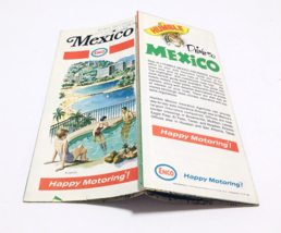 Vintage 1967 Enco Mexico Guide Folding Street Road Map Collectible Pool Beach - £18.63 GBP