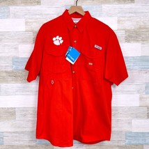 Clemson Tigers Columbia PFG Bonehead Shirt Orange Short Sleeve Mens Medium - $74.24