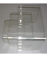 Acrylic Plexi 6&quot; 8&quot; 10&quot; Display Risers x 1/4&quot; Lot of 6 Sets of 3 Sizes o... - $239.95