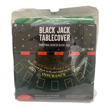Amscan Blackjack Tablecover, 6ft Green Felt  NEW in package - £15.50 GBP