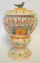 Spanish Ornate Lidden Urn Curio AS IS Ceramica de Autor 46270 WITHOUT LID - £39.30 GBP
