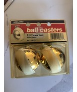 Vtg Melard Heavy Duty Ball Casters Brass Finish 2.5&quot; Plate Type 14613 80... - $462.01 MXN