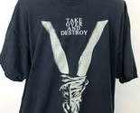 Take Over and Destroy Vacant Face Black 2XL T-Shirt Rock Concert - $27.67