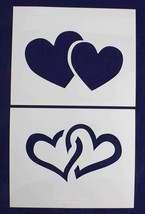 Large Hearts 2 Piece Stencil Set 14 Mil 8&quot; X 10&quot; Painting /Crafts/ Templ... - £20.83 GBP