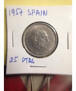 1957 Spain 25 PTAS Coin - £6.68 GBP