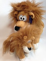 Applause Animal Junction Lion Lynch and Cub Plush King of Jungle Big Cats 15&quot; - £47.95 GBP