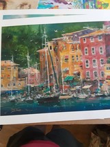 James Coleman &quot;Portofino Bay&quot; Signed Limited Edition Lithograph on Paper, COA - £387.76 GBP