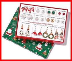 Christmas Earrings 12 Days Until Christmas Earring Set (Circa 2016) ~Gre... - £19.42 GBP