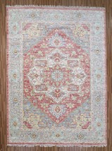 9x12 Red Blue Handmade Turkish Colourful Oushak Area Rug, Free Shipping - £1,382.57 GBP