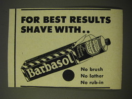 1950 Barbasol Shaving Cream Ad - For best results shave with Barbasol - £14.54 GBP