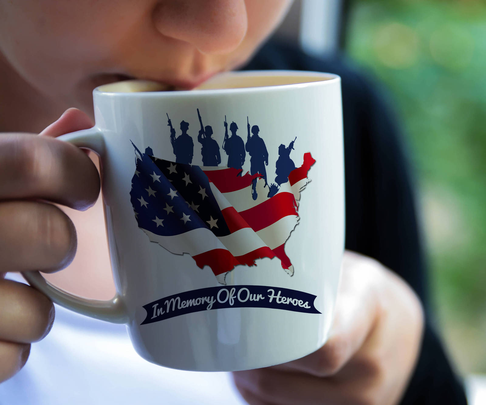 Memorial Day Mug, In Memory of our Heroes, Memorial Day Gift, American Flag Mug,