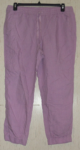 Nwt J. Crew Lavender Linen Blend Pull On Jogger Capri Pant W/ Pockets Size 12 - £27.11 GBP