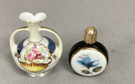 Vintage Mini Floral Water Jug Figurine and Perfume Bottle - $9.90