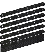 12Pack 8&quot; Black Metal Straight Brackets Heavy Duty Mending Plates for Wood - $509.41 MXN