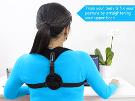 Back Support Posture Corrector Adjustable Clavicle Pain Shoulders Brace 27&quot;-48&quot; - £10.38 GBP