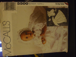 McCall&#39;s 5500 Baby Gown, Slip, Romper, Bonnet &amp; Booties Pattern - Sz 14 to 26 lb - £7.53 GBP