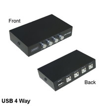 Kentek USB 2.0 1A to 4B 4 Port Manual Data Switch Box Printer Scanner Ha... - £28.34 GBP