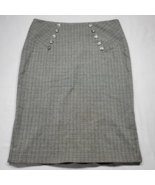 BCX Women Skirt Size 9 Juniors Gray Midi Stretch Ruffles Preppy Plaid A-... - £9.90 GBP