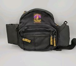 Outward Hound Pet Travel Gear Fanny Pack w/ Water Food Bowl Strap Bag Black - £19.65 GBP