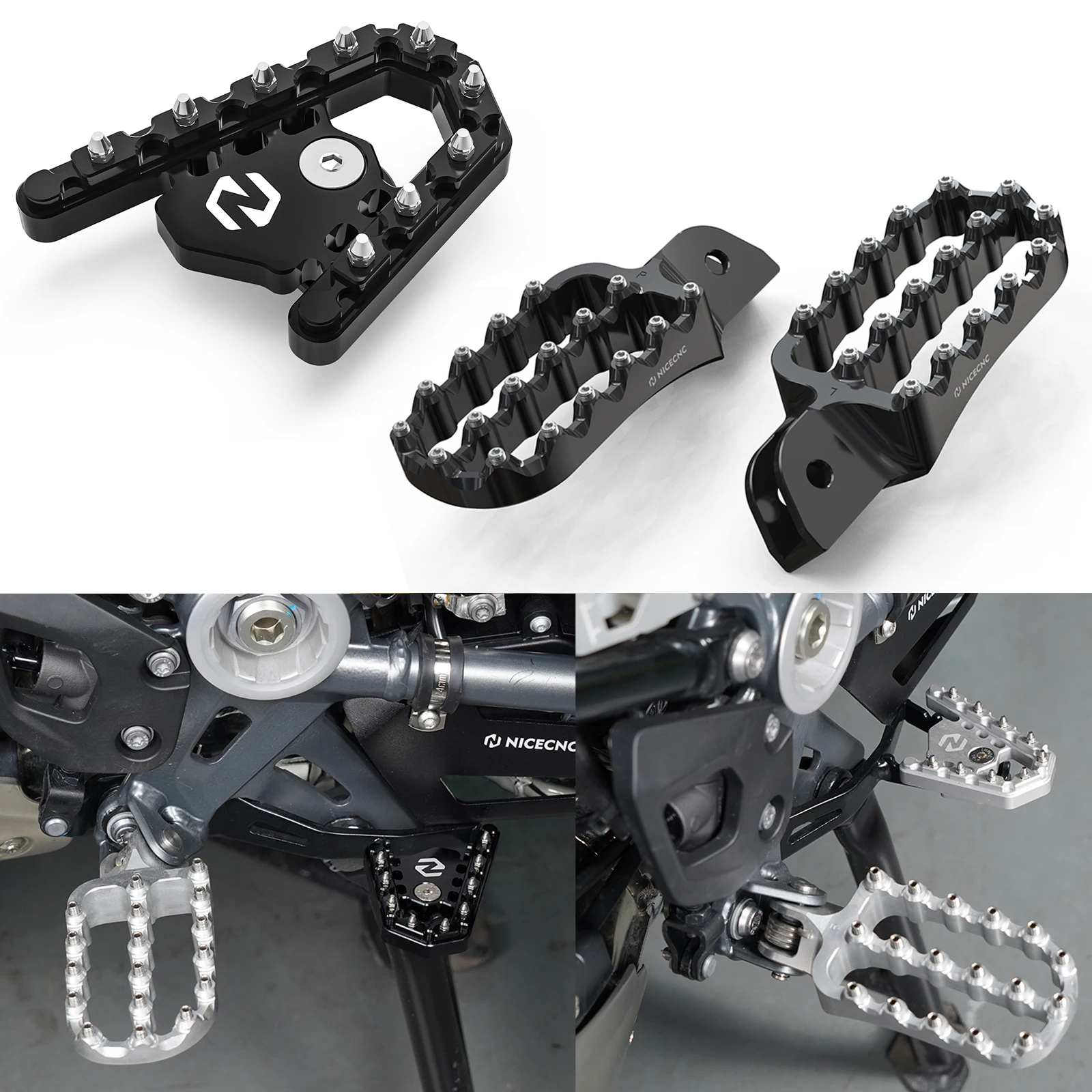 Foot Pegs Footrest Brake Pedal Step Tip Plate Extender For BMW R 1250 GS... - $25.45+