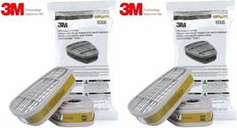 2 New Sets 3M 6006 Multi Acid Gas/Vapor Cartridges 6000 &amp; 7000 Series Masks - $21.99
