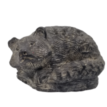 Vintage A Wolf Original Handmade Soapstone The Wolf Sculpture Canada RACCOON - £17.94 GBP