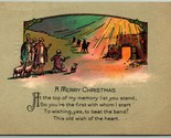 A Merry Christmas Poem Manger North Star Three Kings 1931 DB Postcard I7 - $4.42