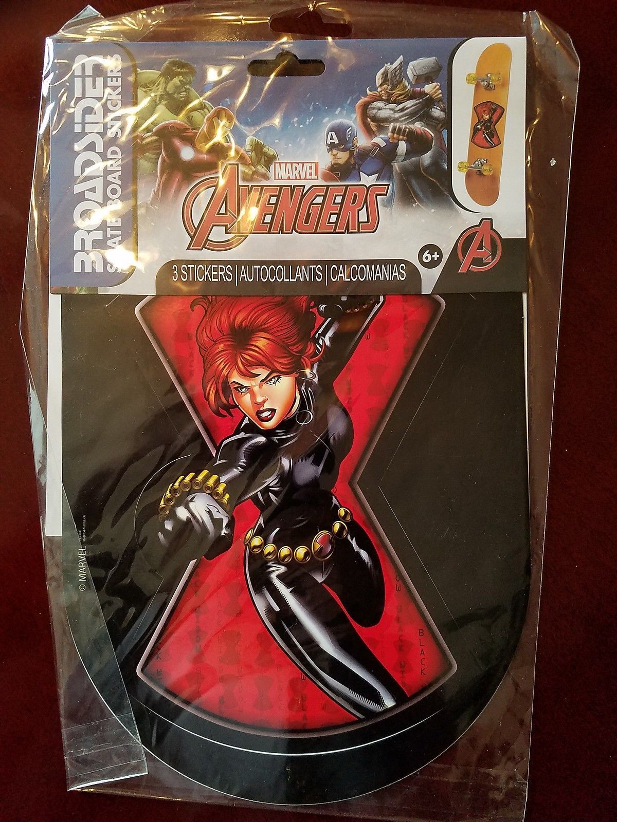Broadsider Skate Board Stickers Marvel Avengers Black Widow - $9.89
