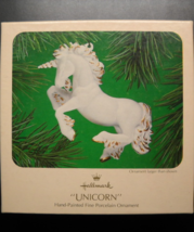 Hallmark Keepsake Christmas Ornament 1983 Unicorn Hand Painted Porcelain Boxed - £10.19 GBP