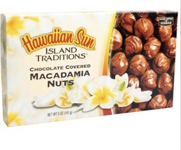 Hawaiian Sun Island Traditions Chocolate Macadamias 5 Oz Box (Pack Of 5) - £70.17 GBP