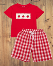 NEW Boutique Back to School Smocked Boys Shorts Outfit Set - £12.70 GBP