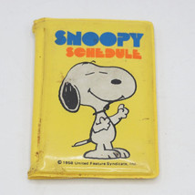 Vintage Snoopy Small Schedule Padded Book Peanuts - $22.76