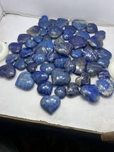Lapis Lazuli hearts worry soap massage 2.7kgs 54 Pcs chakra healing crystals lot - £141.21 GBP