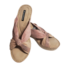 Good Choice Womens Adora Blush Open Toe Slip On Wedge Platform Sandals S... - $59.99