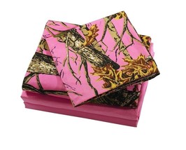 CAL KING Pink Camouflage 6 Piece Sheet Set, Soft Microfiber - 4 Pillowcases - £38.31 GBP