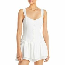 $88 Aqua Womens Button Front Sleeveless Romper White Size Small - $30.69