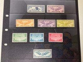 Lot Of 9 US Airmail Stamps C10,C12,C16,C17,C19,C20,C21,C22,C24 MNH FG Su... - £50.53 GBP